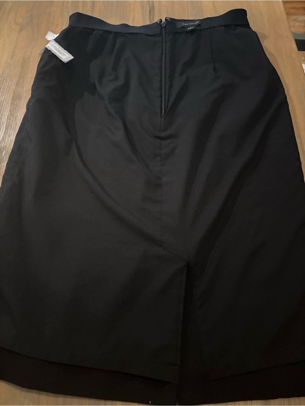 Ann Taylor Black Sailor-Style High-Waist Button Pencil Skirt (25" Length) - Picture 6 of 14